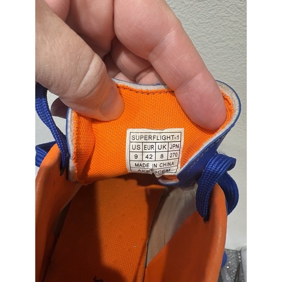 Dream Pairs Mens Soccer Cleats Football Shoes Training US Size 9 Blue/Orange - Picture 8 of 8